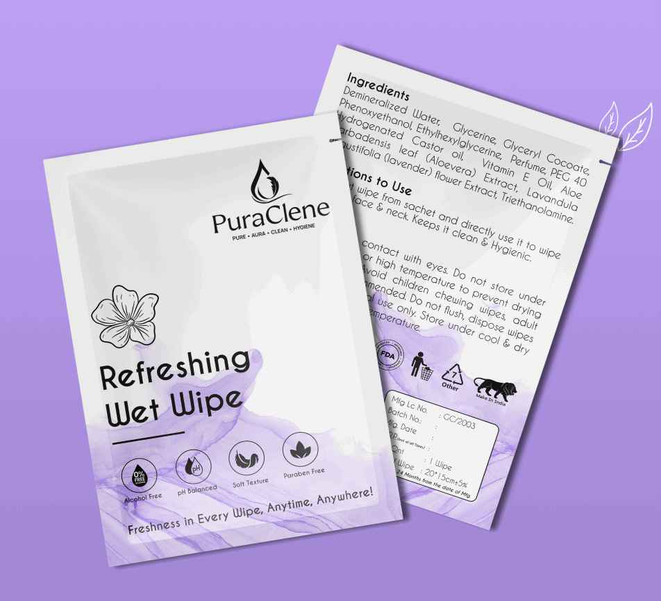 Refreshing Wet Wipe - Lavender (50 Pcs)
