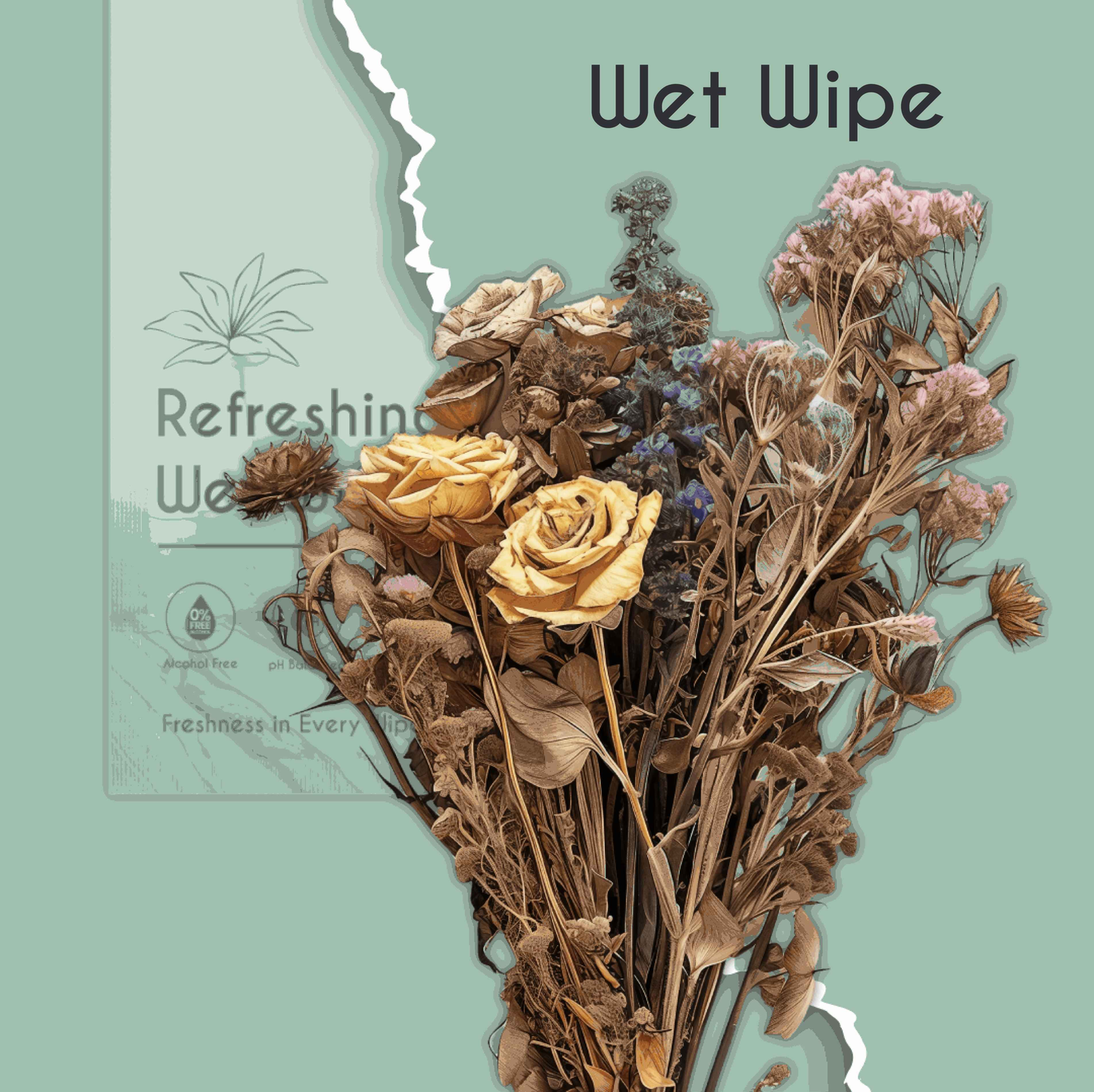 Refreshing Wet Wipe - Jasmin (50 Pcs)
