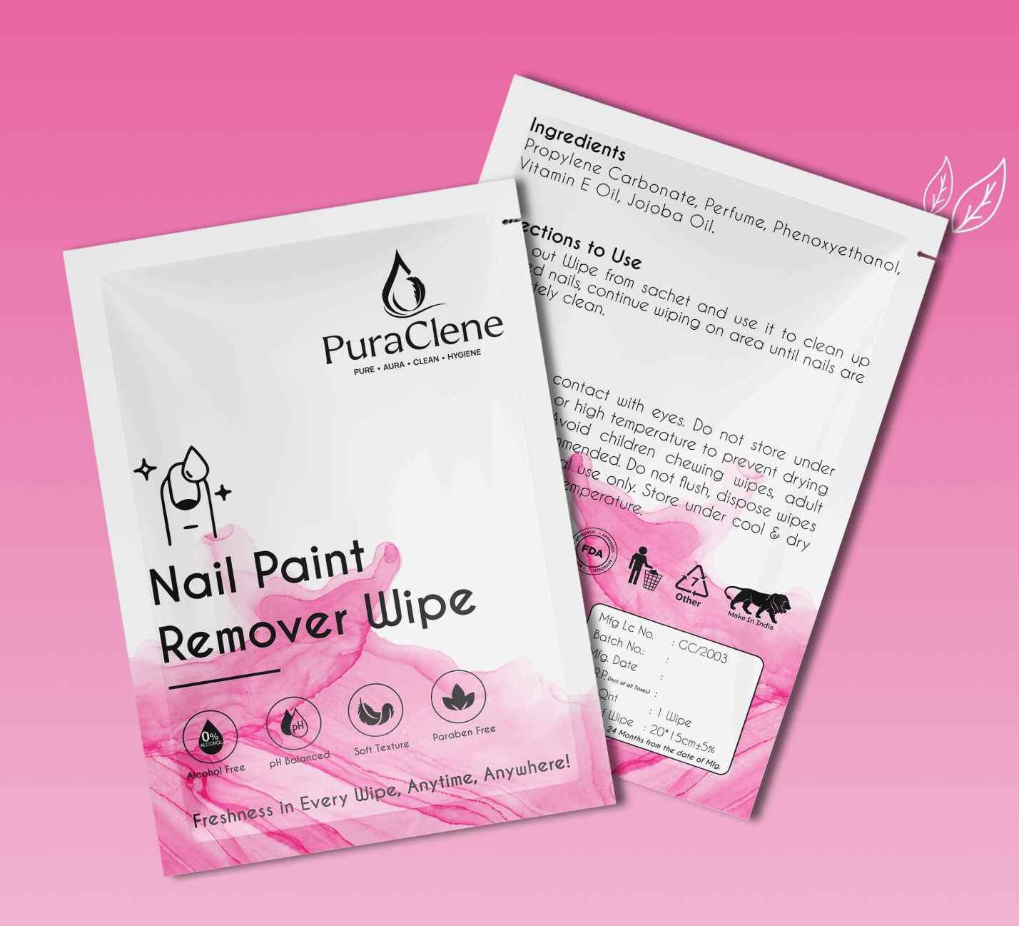 Nail Paint Remover Wipe (50 Pcs)