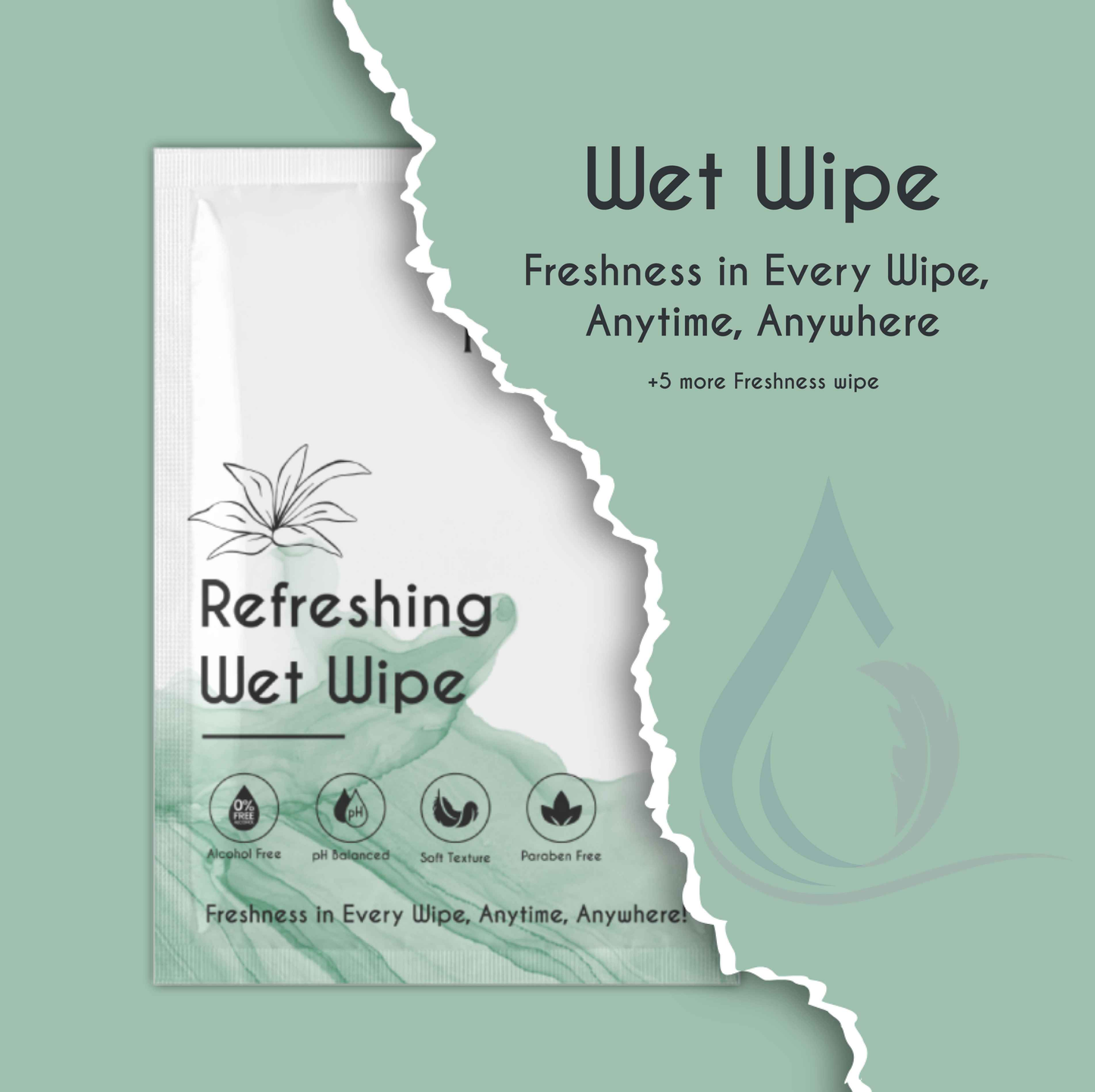 Refreshing Wet Wipe - Jasmin (50 Pcs)