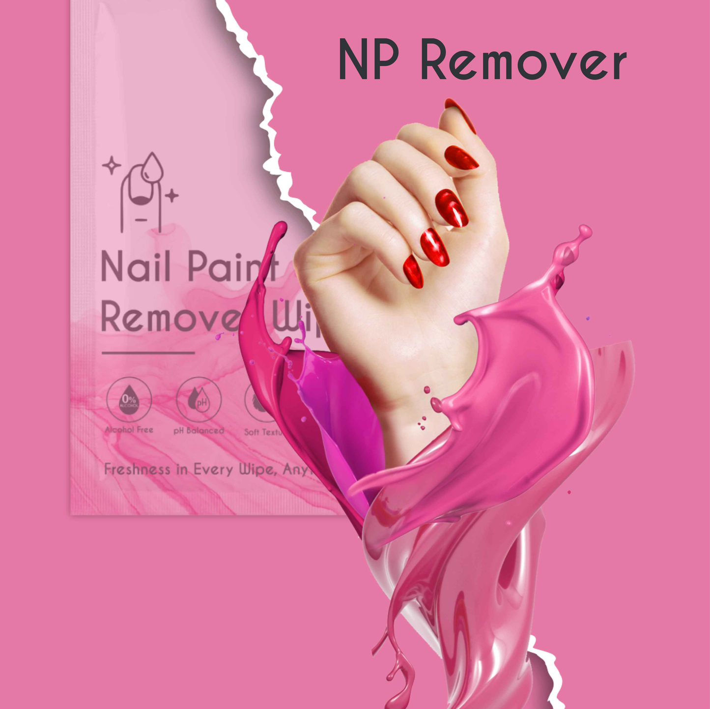 Nail Paint Remover Wipe (50 Pcs)