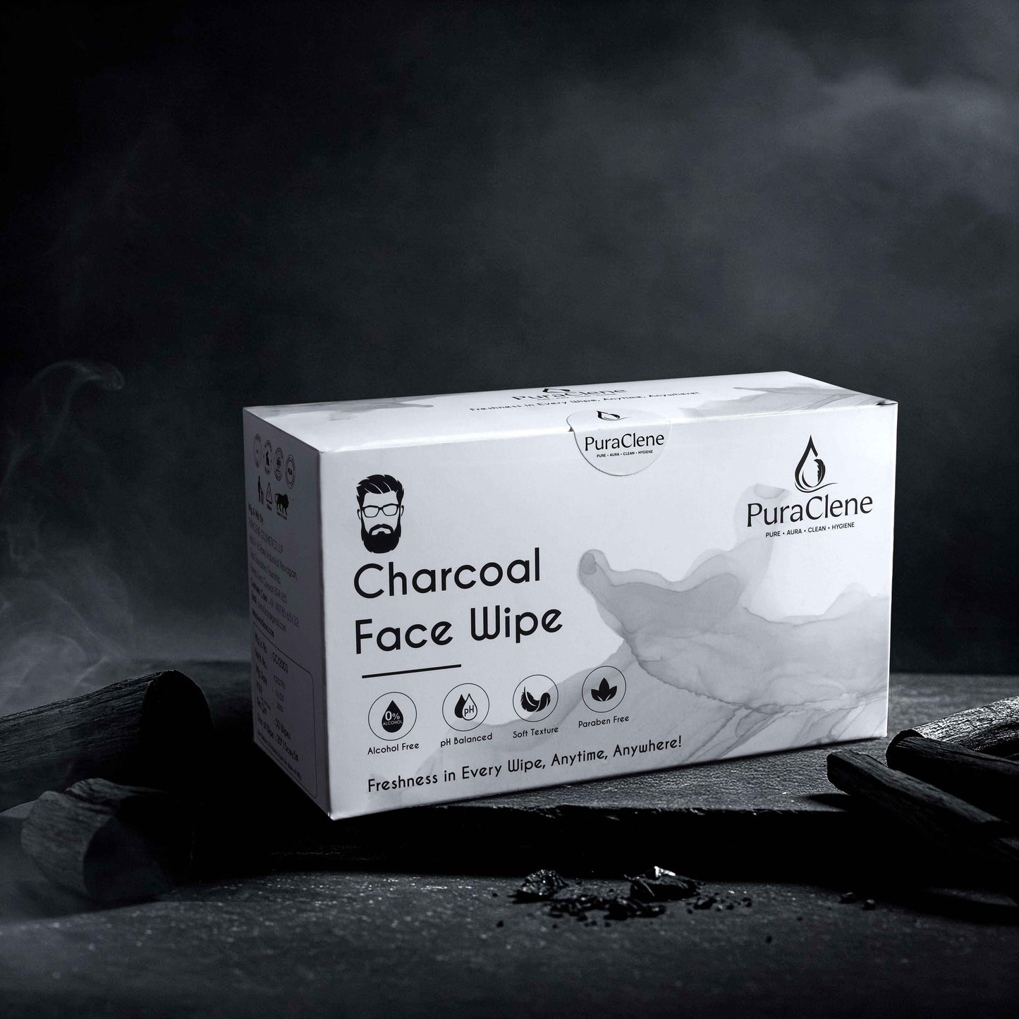 Charcoal Face Wipe (50 Pcs)