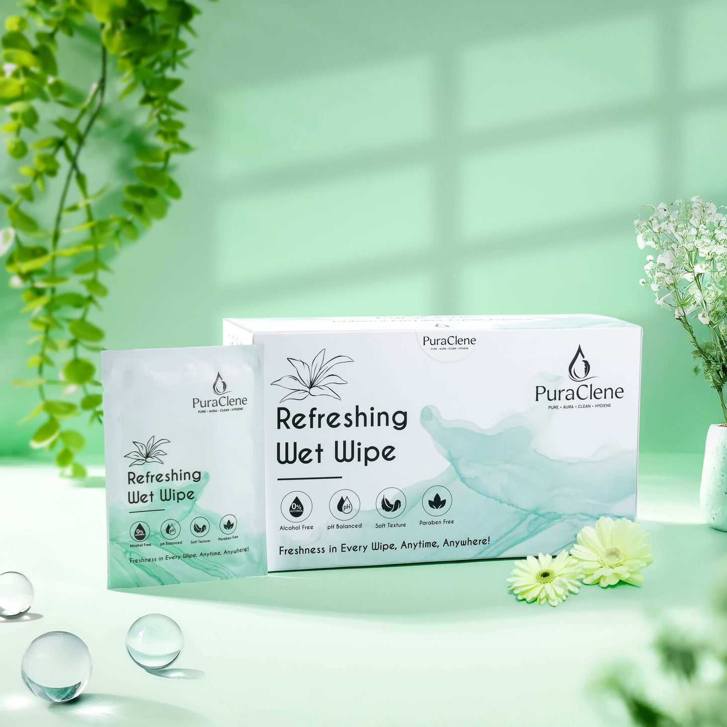 Refreshing Wet Wipe - Jasmin (50 Pcs)