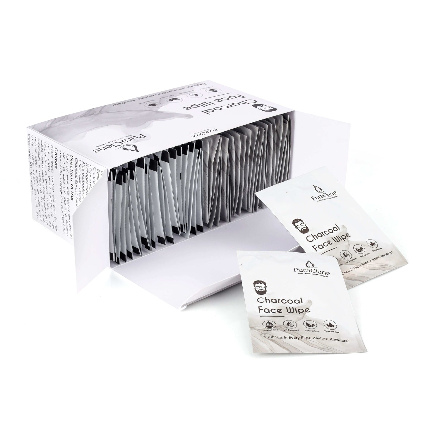 Charcoal Face Wipe (50 Pcs)